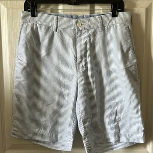 POLO Ralph Lauren Classic Seersucker Blue & White Striped 9” Shorts‎ Size 30